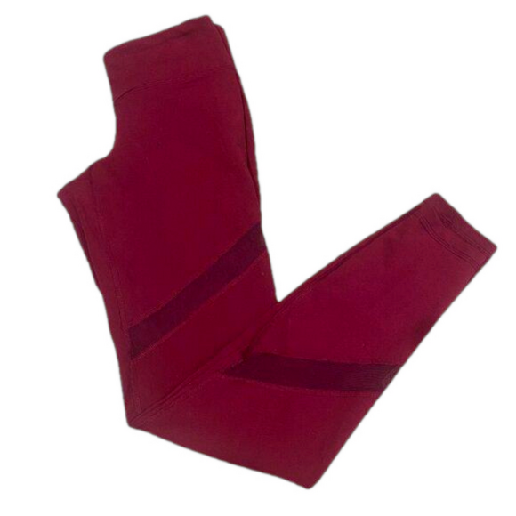 Old Navy Active Go Dry Tech Mesh Leggings Burgundy Sz S - Picture 1 of 7